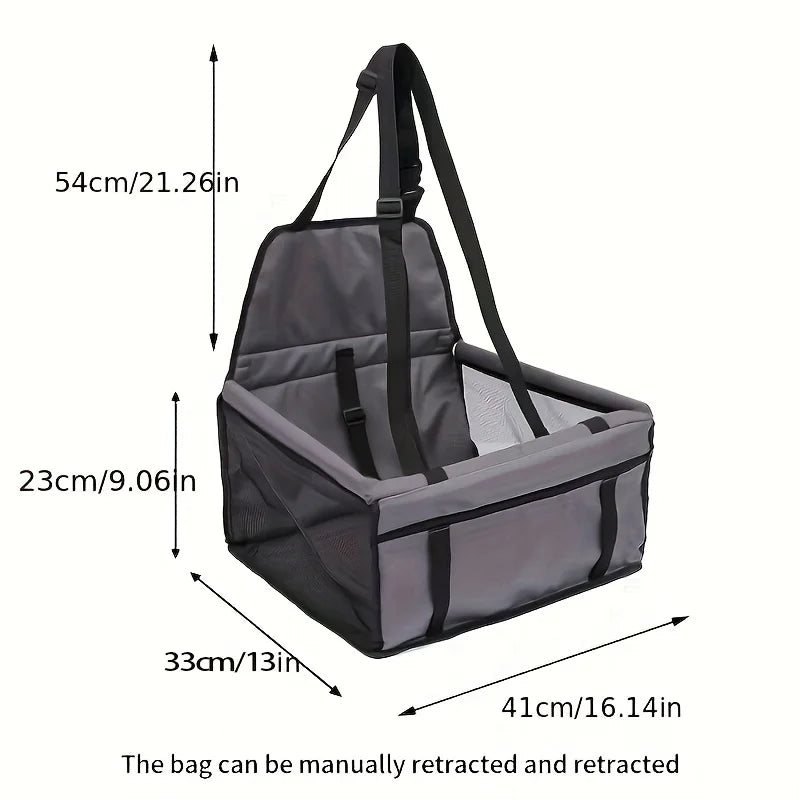 Cozy Pet Car Seat with Safety Harness - Ideal for Small Dogs Travel Basket