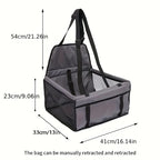Cozy Pet Car Seat with Safety Harness - Ideal for Small Dogs Travel Basket