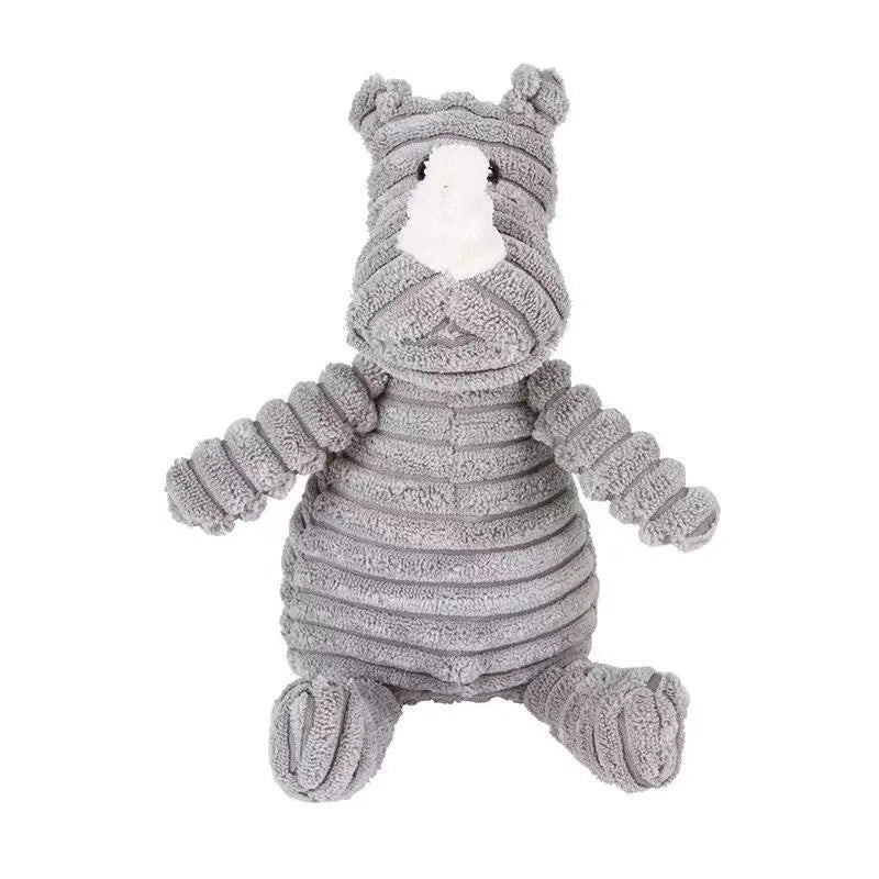 Corduroy Small Animal Plush Squeaky Dog Toy