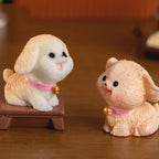 Figurines Miniature Cute Puppy Animal Micro Landscape Dog Desk Accessories