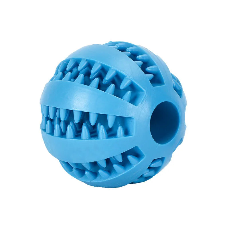 Dog Toy Interactive Rubber Ball Chewing Pet Tooth Cleaning Food Treat Feeder Silicone