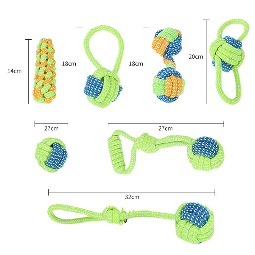 Toy Interactive Cotton Rope Dog Toy Ball for Dogs Accessories