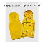 All Weather Dual-sided Waterproof Coat with Polyester Fiber Quick-Adjust Velcro Closure