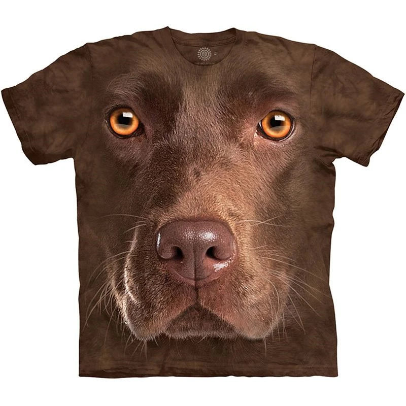 Cute Dog Face Graphics T Shirts Fashion Short Sleeve Funny 3D Animals Printed