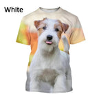 Jack Russell Terrier Dog 3D Printed T-shirt Cute Dog Print Unisex Casual Top Tees