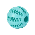 Dog Toy Interactive Rubber Ball Chewing Pet Tooth Cleaning Food Treat Feeder Silicone