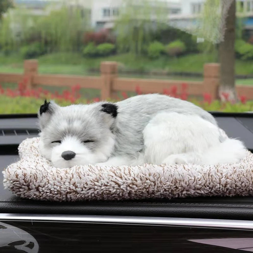 Car Dashboard Decor Cute Simulation Plush Dogs Toy Gift Auto Accessories