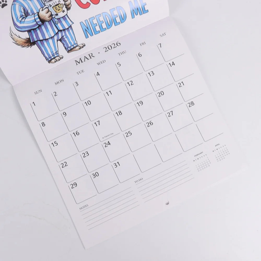 1pc 2026 Satirical Dog Calendar