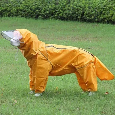 Medium to large dog all inclusive raincoat.