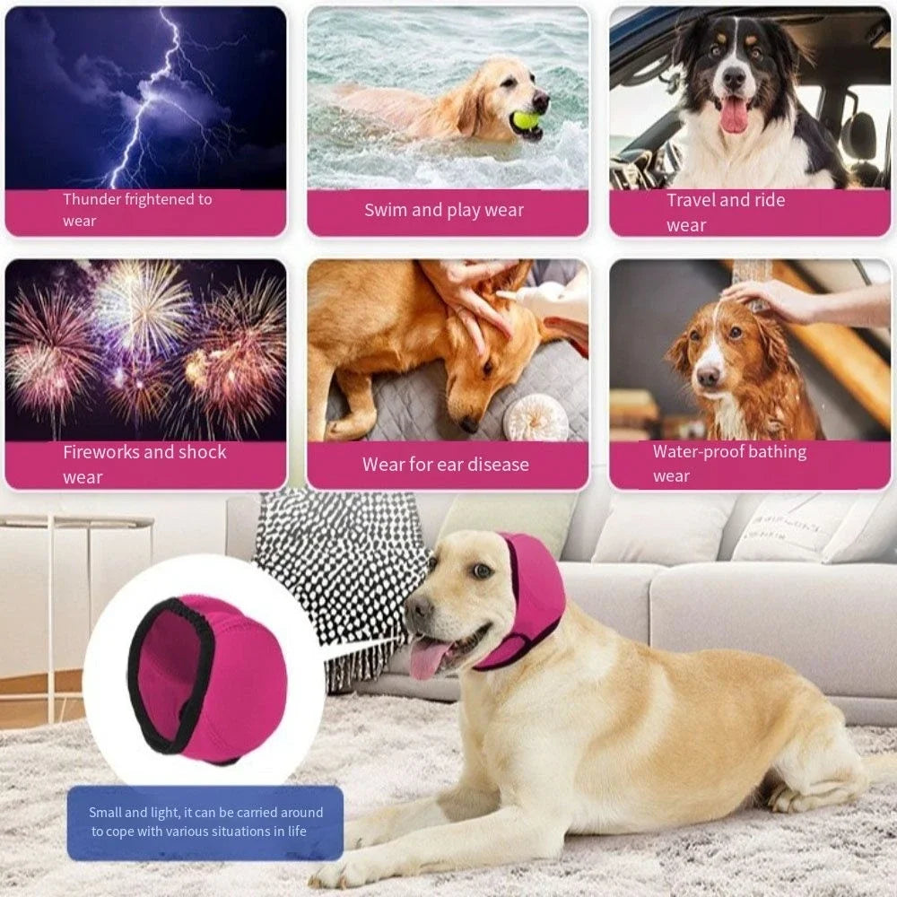 Noise Reduction Dog Ear Covers Hearing Protection Calming Earmuffs