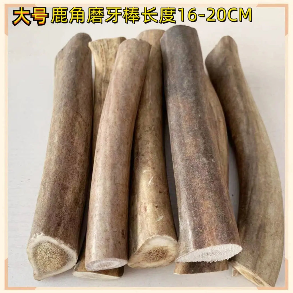 Natural Deer Antler Chew Toy for Dogs, Teeth Cleaning Bone, 500g, No Additives