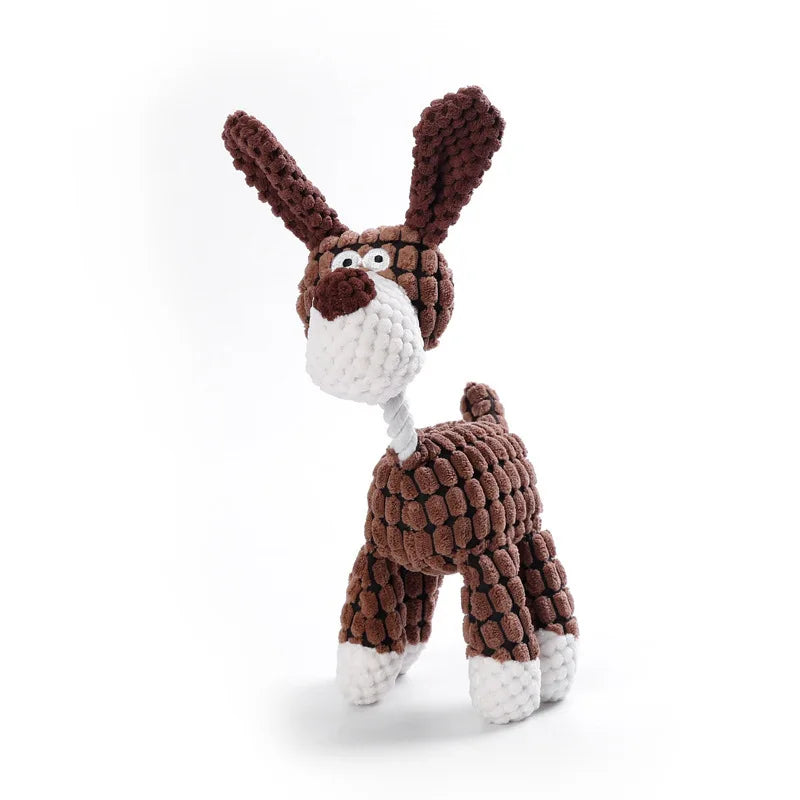 Donkey Plush Stuffed Dog Toy Squeaky Chew