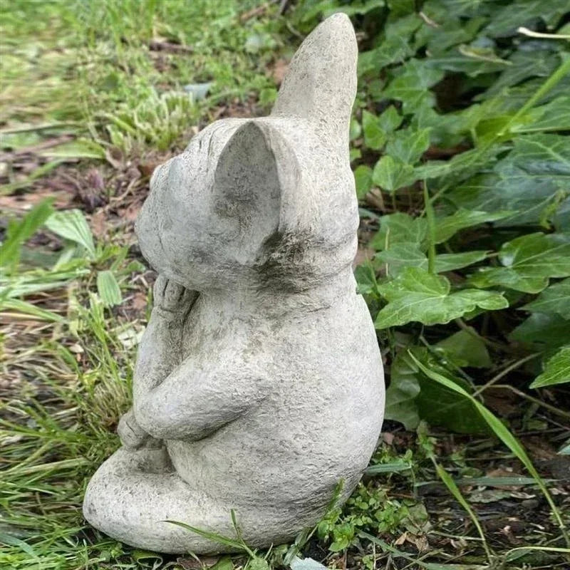 Yoga Pose Meditation Dog Resin Statue Prayer Zen French Bulldog Sculpture