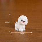 Figurines Miniature Cute Puppy Animal Micro Landscape Dog Desk Accessories