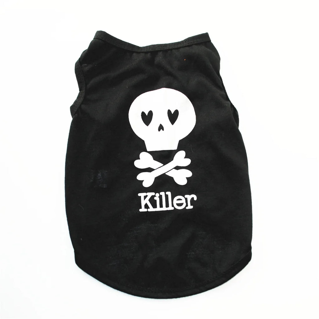 Shirt for Small Dogs Pet Printed with Funny Letters Soft Breathable Outfits