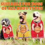 Cute Dog Basketball Costume Holding Ball S/M/L Pet Breathable Sweatshirt