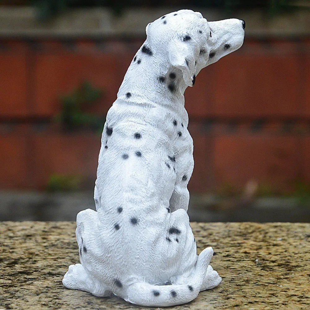 Sculpture Cute Small Dog Statue Handmade Decorative Mini Dog Figurine Resin