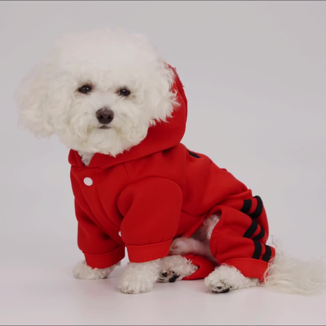 Small Med USA Winter dog hoodies with pockets, warm & soft