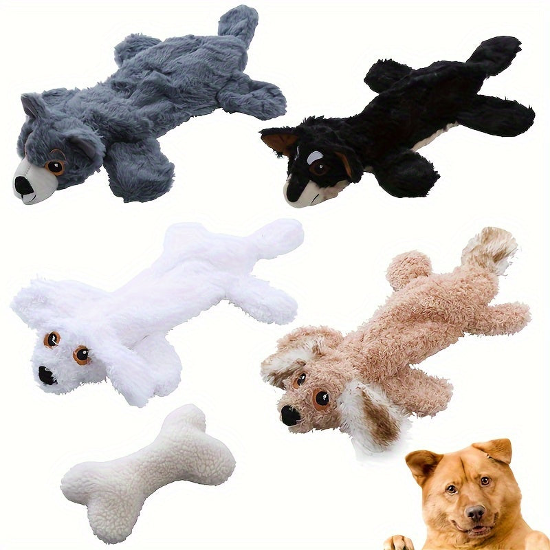 5-Pack Squeaky Dog Toy Set - No Stuffing and Plush Toy Squeakers