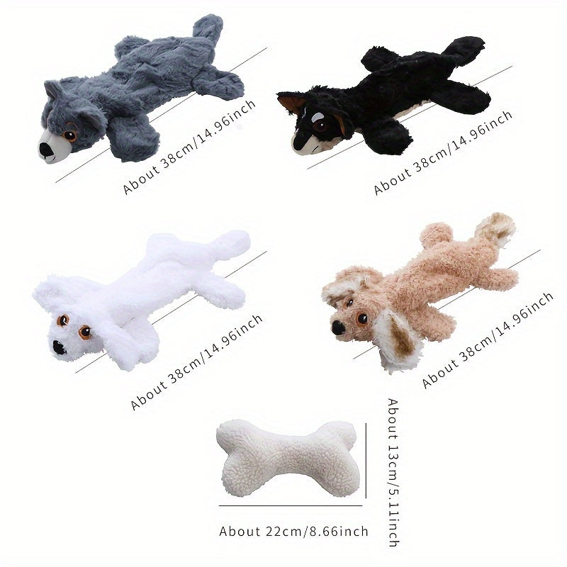 5-Pack Squeaky Dog Toy Set - No Stuffing and Plush Toy Squeakers