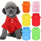 6pieces Dog Shirts Collared Polo T-Shirts For Small Medium Dogs