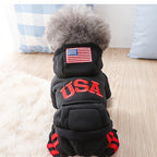 Small Med USA Winter dog hoodies with pockets, warm & soft