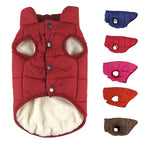 Small Med Solid Color Winter Warm Thickened Padded Pet Jacket Soft Comfortable