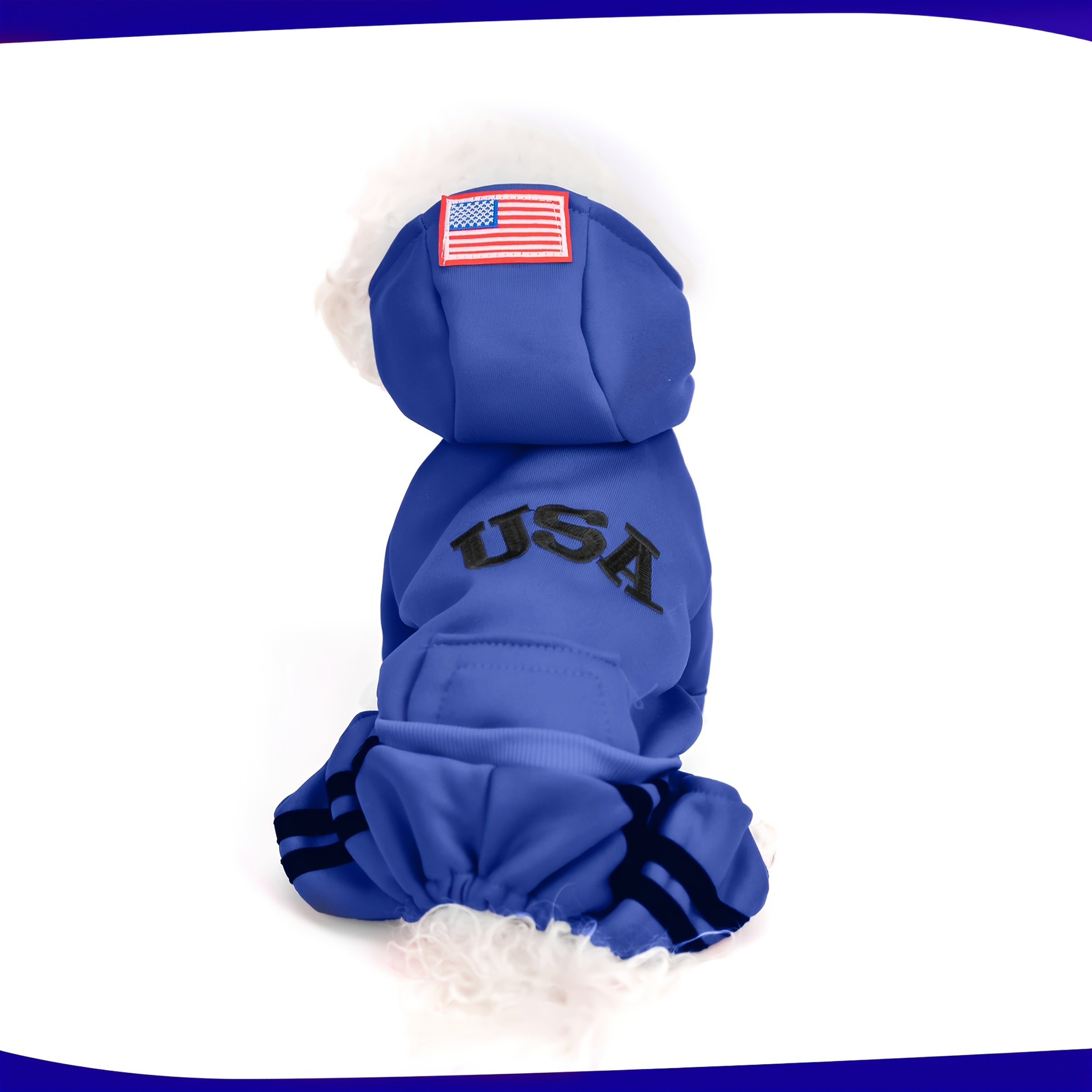 Small Med USA Winter dog hoodies with pockets, warm & soft