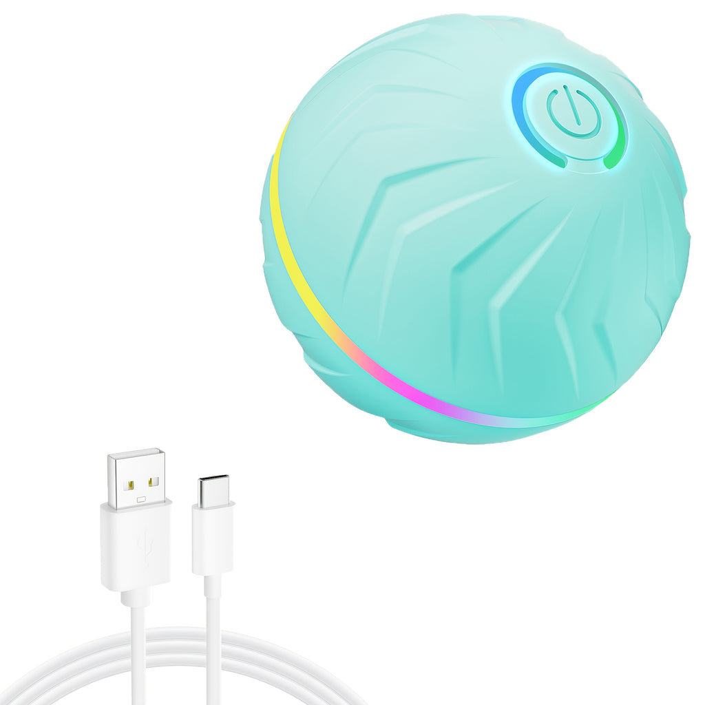 Intelligent teasing ball, interactive dog toy, random rolling, colorful lights, Multi-scene rolling & jumping, suitable for: wooden floors, tile floors