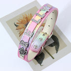 Personalized Small Dogs Chihuahua Collar with Bling Rhinestone Puppy Dog Collars