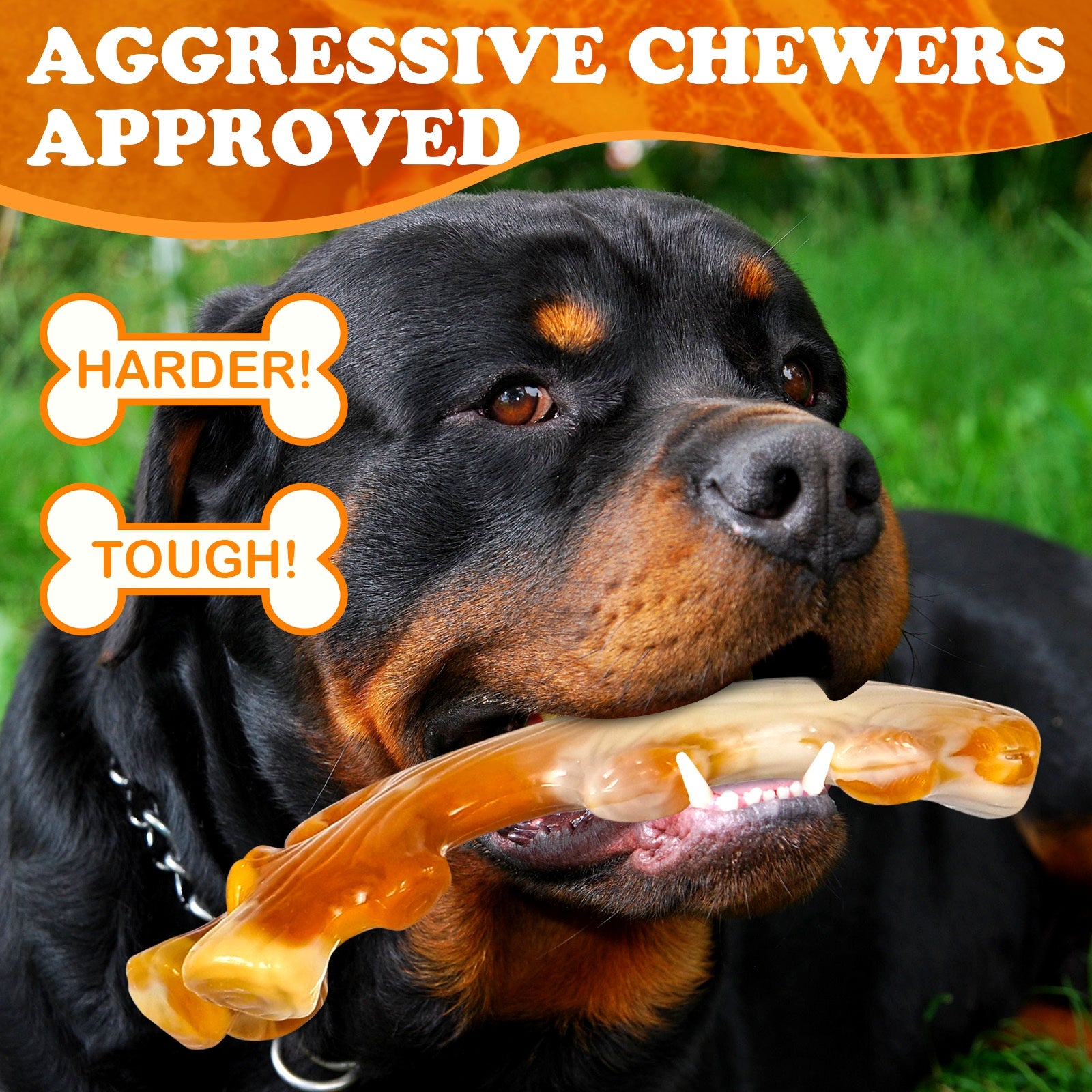 Apasiri Dog Toys, 3-Pack Dog Chew Toys for Aggressive Chewers, Bacon Flavored