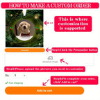 Custom Pet First Christmas Ornament - 3.9" Acrylic Photo Decor, Festive Holiday Pendant for Cats & Dogs, Christmas Decor