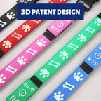 LED Light Up Collar Adjustable USB Rechargeable Bright Safety Glowing Light 3D Pattern