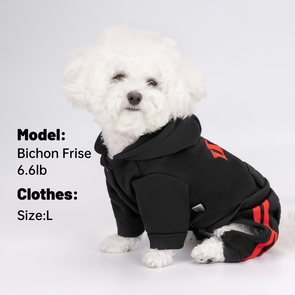 Small Med USA Winter dog hoodies with pockets, warm & soft