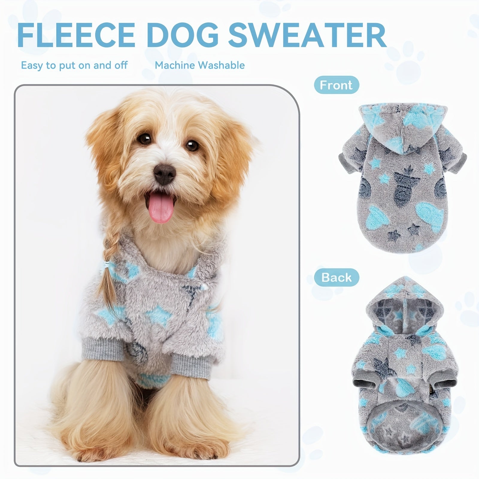 Pajamas Fall Winter Fleece Sweaters For Small Dogs
