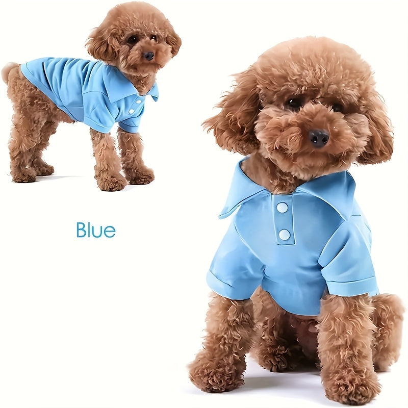 6pieces Dog Shirts Collared Polo T-Shirts For Small Medium Dogs