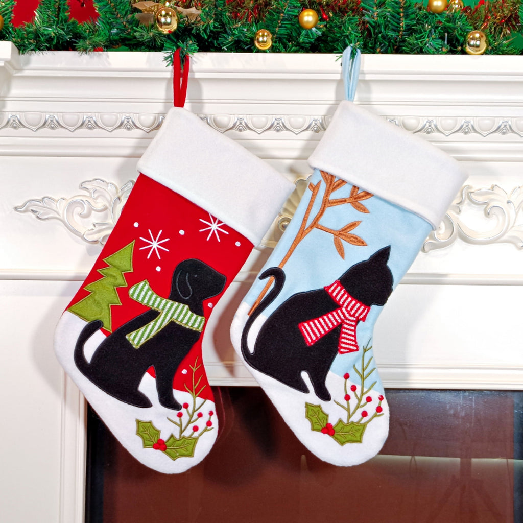 Christmas Stocking for Pet Plush, 18in Christmas Stockings Large
