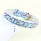 Personalized Small Dogs Chihuahua Collar with Bling Rhinestone Puppy Dog Collars